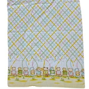 Vintage Dundee Shirt Tales Cotton Flannel Baby Receiving Blanket 25”x39”